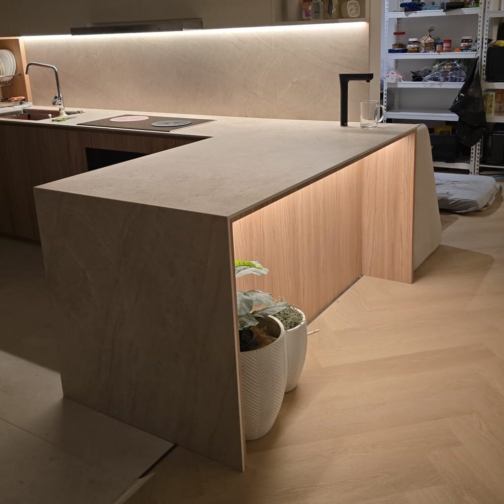 post installation herringbone vinyl flooring Clover 8609 Singapore